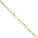 14k 1.2mm D-Cut Ball + Bar Pendant Chain Necklace - 16 Inch