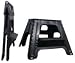 B&R Plastics 105-4BK Black EZ Foldz Two-Step Stool