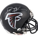DEION SANDERS ATLANTA FALCONS Hall of Famer Autographed Mini Helmet Coa