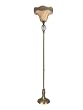 Dale Tiffany PR60319 St. Joseph Torchiere Lamp, Antique Brass and Fabric Shade