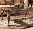 Powell 450-200 Mayfair Cherry Cocktail Table with Beveled Glass Top