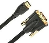 PCMICROSTORE Branded - 4.5 Meter (15 Feet) Hdmi Male To DVI Male Digital Video Audio Cable 28 AWG UL20276 ROHS - Lifetime Warranty