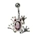 Sterling Silver Belly Ring Frog
