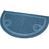 Petmate Litter Catcher Mat, 1/2 Circle, Waterfall Blue