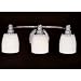 Murray Feiss Three-Light Bentley Vanity Strip, Chrome with Opal White Etched Glass Shades # VS7403-CH