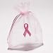 Pink Ribbon Organza Bag