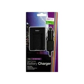 Vivitar VIV-SC-EL5 Charger with Flip-out AC Plug for Nikon EL5, with Car Cord, LED Charging Indicator, Extra Adapter Plates for Olympus Digital Cameras