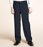 Flat Front Straight Leg Trousers
