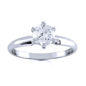 Platinum, Round Diamond Solitaire Engagement 