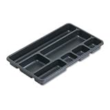 Drawer Organizer Tray, 7-Compartment, 16x9x1-1/2, Black RUB25010