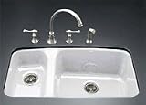 Kitchen Sink - Double Bowl, Cast Iron, Undermount - Lakefield by Kohler