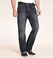Big & Tall Boot Cut Jeans with Belt
