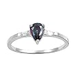 Sterling Silver Ring - Rainbow CZ - Pear - Prong Set - 8 mm x 2 mm, Sizes 4-9 Sterling Silver Ring - Rainbow CZ - Pear - Prong Set - 8 mm x 2 mm, Sizes 4-9