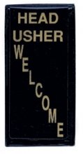 Head Usher Badge, Black