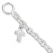 Sterling Silver Dangling Cross Charm Bracelet - 7.5 inch