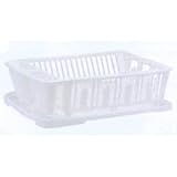 IMAGE OF Deluxe 2 Piece White - Dish Drainer Case Pack 12