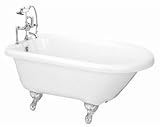 Acrylic Clawfoot Tub - 60-inch Classic Style, 7-inch Rim Drillings - Elizabethan Classics
