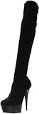 Pleaser Women's Delight-3002 Boot,Black Velet,8 M US