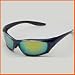 ERB Safety Glasses (Dark Blue Frame, Gold Mirror Lens) - Lot of 12