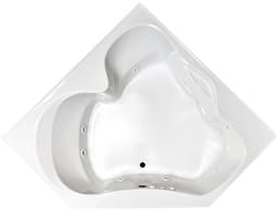 Almond Estora Acrylic Whirlpool Bathtub from the Brinkley Collection 60 x 60 x 20.25