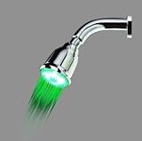 LED Temperature Sensitive Color Change Bathroom Shower Spray Head