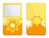 Retro Orange Flowers Design iPod classic 80GB/ 120GB Protector Skin Decal Sticker