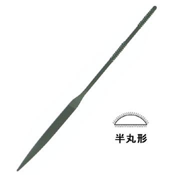 Cover image : 魚地球印精密ヤスリ HA00856（8本組半丸/甲丸＃6） 02-0802