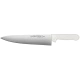 Dexter 12433 10-Inch Cook's Knife, High-Carbon Steel with White Handle
