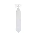 New Boys Solid Color White Clip On Necktie 11" Tie