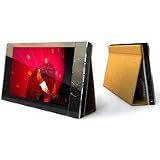 ALBUM 7 inch High-Resolution Digital Photo Viewer - Tan Leather Case and Silver Metal Case