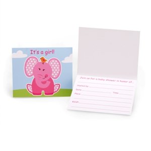 Elephants Baby Shower Invitations