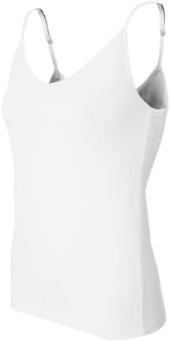Bella+Canvas Ladies' Cotton/Spandex Shelf-Bra Tank Top - White - L