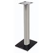 Speaker Stand - Black Base - Silver - 30" (Silver) (30"H x 10"W x 12"D)