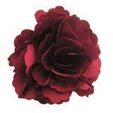 A Girl Company Maroon Satin Flower Hair Bow/Brooch