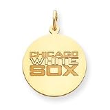 14K Chicago White Sox Lrg Name Logo Disc Charm
