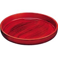 【クリックで詳細表示】ナカムラ商事 【仏具用品】丸盆 月光杢すべり止め 30cm： ホーム＆キッチン