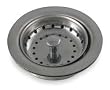 Industrial Grade 1HEG4 Sink Strainer, Pipe Dia 3 1/2 To 4 In, SS