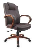 Dakota Designs 2UMV1 Exec Leather Chair, 42 In H, Oxblood