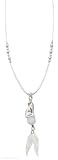 Sterling Silver Choker Necklace Howling Wolf Imitation Opal Eagle Feathers