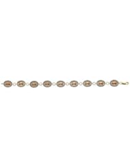Clevereves 14K Yellow Gold 7 Inch Tri-Clr R Lady Guadalupe Brac.