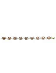 14K Yellow-Gold Tri-Color Lady Of Guadalupe Bracelet by US Gems