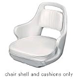 Model 500 Boat Seat Package , includes Shell & White Cushion Set