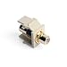 Leviton 40830-BIY QuickPort RCA Jack Connector, Yellow Stripe, Ivory