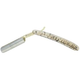Dovo Straight Razor Siberian Mammoth Ivory Carbon Steel Blade Extra Hollow Ground