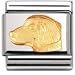 dachshund17 - NOMINATION Italian Charm in stainless steel and 18k