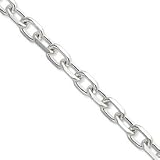 Sterling Silver 18inch Solid Polished Fancy Link Necklace QH352-18