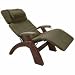 The Human Touch Power Electric Perfect Chair Recliner - PC95 / PC-095 Dark Walnut Recline Wood Base - Interactive Health Zero Anti Gravity Chair - Sage Green MicroSuede SofSuede