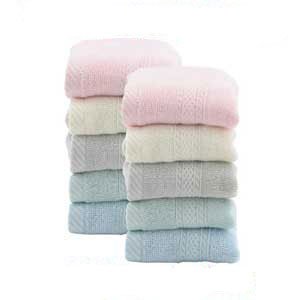Bamboo Fiber Washcloths - 10 Pack - Powder Blue