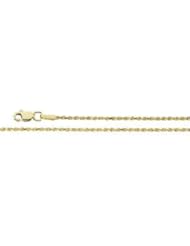 1.5 mm Diamond-Cut Rope Chain 14K Yellow 7 Inch Ch511