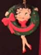 Betty Boop in Christmas Wreath Ornament